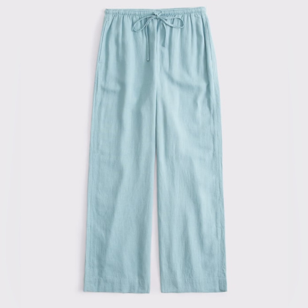 Abercrombie & Fitch Linen Blend Pull on Pants Blue Size XS New with tags